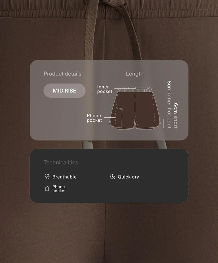 2-in-1-Shorts mit mittlerer Leibhöhe und Light Touch-Tragegefühl 2-in-1-Shorts mit mittlerer Leibhöhe und Light Touch-Tragegefühl