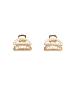 2 metallische Mini-Haarschmuck-Spangen