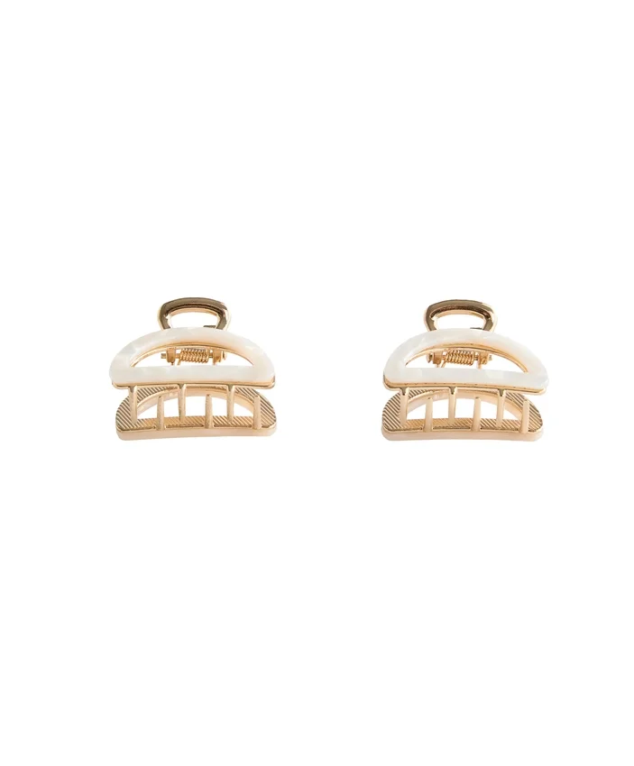 2 metallische Mini-Haarschmuck-Spangen 2 metallische Mini-Haarschmuck-Spangen