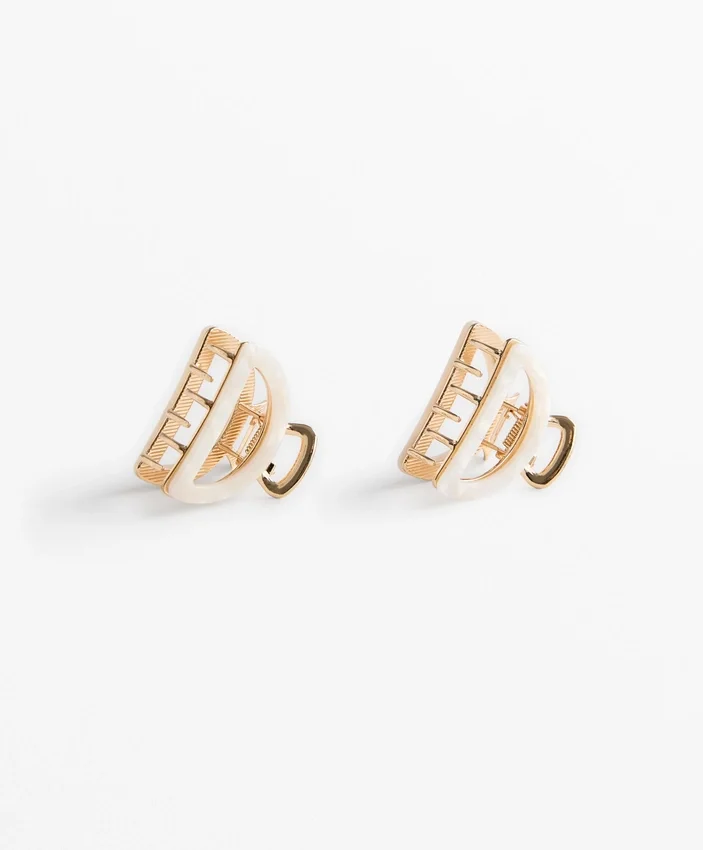 2 metallische Mini-Haarschmuck-Spangen 2 metallische Mini-Haarschmuck-Spangen