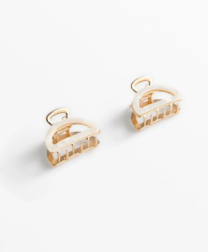 2 metallische Mini-Haarschmuck-Spangen 2 metallische Mini-Haarschmuck-Spangen