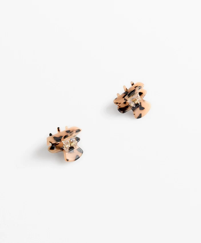 2 Mini-Haarschmuck-Spangen in Schildpattoptik 2 Mini-Haarschmuck-Spangen in Schildpattoptik