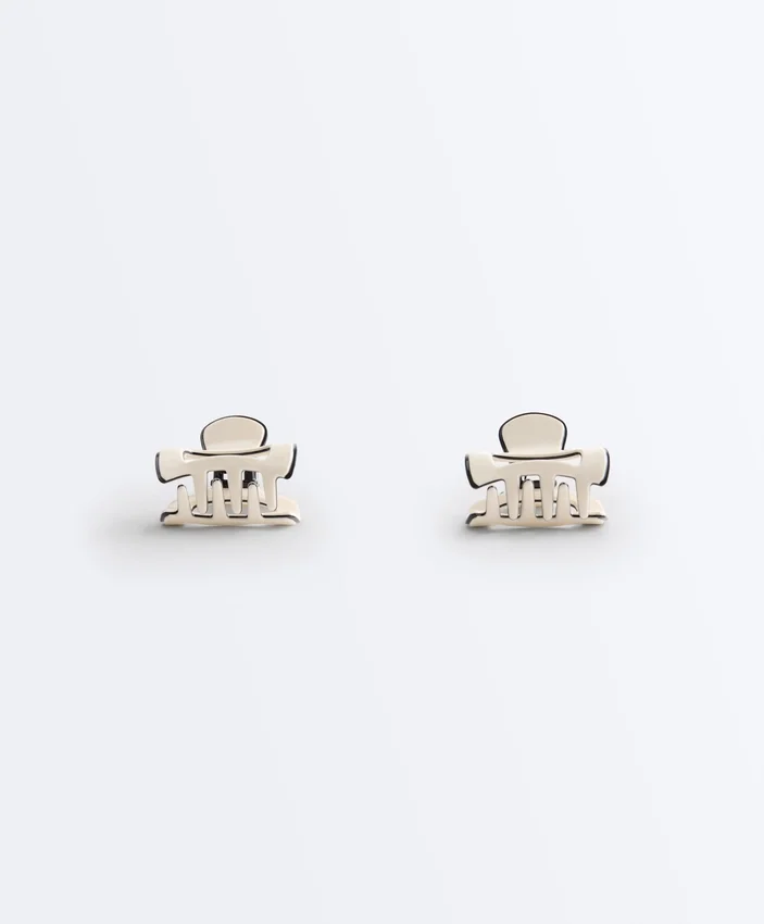 2 Mini-Haarschmuck-Spangen mit Paspel 2 Mini-Haarschmuck-Spangen mit Paspel