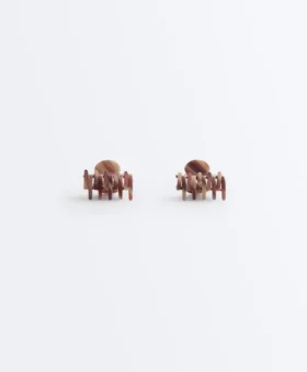 2 mittelgrosse Haarschmuck-Spangen mit Print