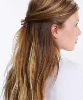 2 mittelgrosse Haarschmuck-Spangen mit Print