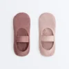 2 Paar gepolsterte, unsichtbare Yoga- und Pilates-Socken aus Baumwollmischung mit breitem Bund 2 Paar gepolsterte, unsichtbare Yoga- und Pilates-Socken aus Baumwollmischung mit breitem Bund