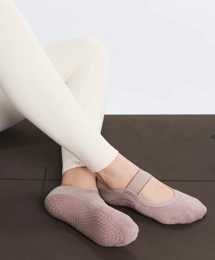 2 Paar gepolsterte, unsichtbare Yoga- und Pilates-Socken aus Baumwollmischung mit breitem Bund 2 Paar gepolsterte, unsichtbare Yoga- und Pilates-Socken aus Baumwollmischung mit breitem Bund