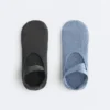 2 Paar gepolsterte Yoga- und Pilates-Socken aus Baumwollmischung mit gekreuzten Bändern 2 Paar gepolsterte Yoga- und Pilates-Socken aus Baumwollmischung mit gekreuzten Bändern