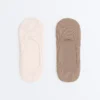 2 Paar gerippte, mittelhohe, unsichtbare Socken aus Mikrofaser 2 Paar gerippte, mittelhohe, unsichtbare Socken aus Mikrofaser