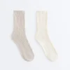 2 Paar klassische gerippte Socken