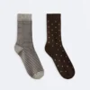 2 Paar klassische Socken aus 55 % Modal und 10 % Kaschmir