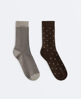 2 Paar klassische Socken aus 55 % Modal und 10 % Kaschmir