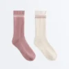 2 Paar klassische Yoga- und Pilates-Socken aus Baumwollmischung 2 Paar klassische Yoga- und Pilates-Socken aus Baumwollmischung