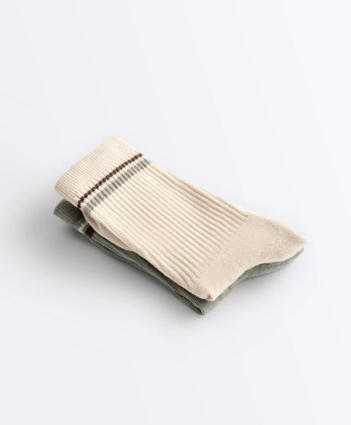 2 Paar klassische Yoga- und Pilates-Socken aus Baumwollmischung 2 Paar klassische Yoga- und Pilates-Socken aus Baumwollmischung