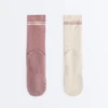 2 Paar klassische Yoga- und Pilates-Socken aus Baumwollmischung 2 Paar klassische Yoga- und Pilates-Socken aus Baumwollmischung
