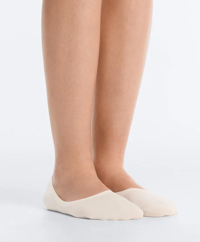 2 Paar mittelhohe, gerippte, unsichtbare Socken aus Baumwollmischung 2 Paar mittelhohe, gerippte, unsichtbare Socken aus Baumwollmischung