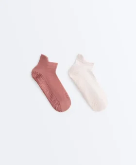 2 Paar Sneaker-Socken aus Polyamid-Mischung für Yoga und Pilates