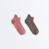2 Paar Sneaker-Socken aus Polyamid-Mischung für Yoga und Pilates 2 Paar Sneaker-Socken aus Polyamid-Mischung für Yoga und Pilates