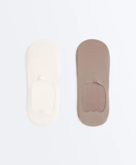 2 Paar unsichtbare, hochgeschnittene Socken aus Mikrofaser