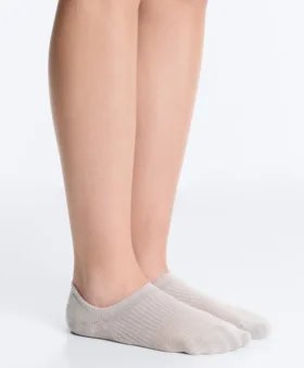 2 Paar unsichtbare Socken aus Baumwollmischung für Yoga und Pilates
