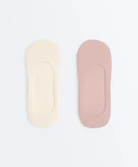 2 Paar unsichtbare Socken aus Mikrofaser mit mittlerem Schnitt