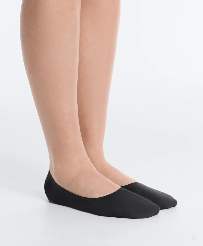 2 Paar unsichtbare Socken aus Mikrofaser mit mittlerem Schnitt 2 Paar unsichtbare Socken aus Mikrofaser mit mittlerem Schnitt