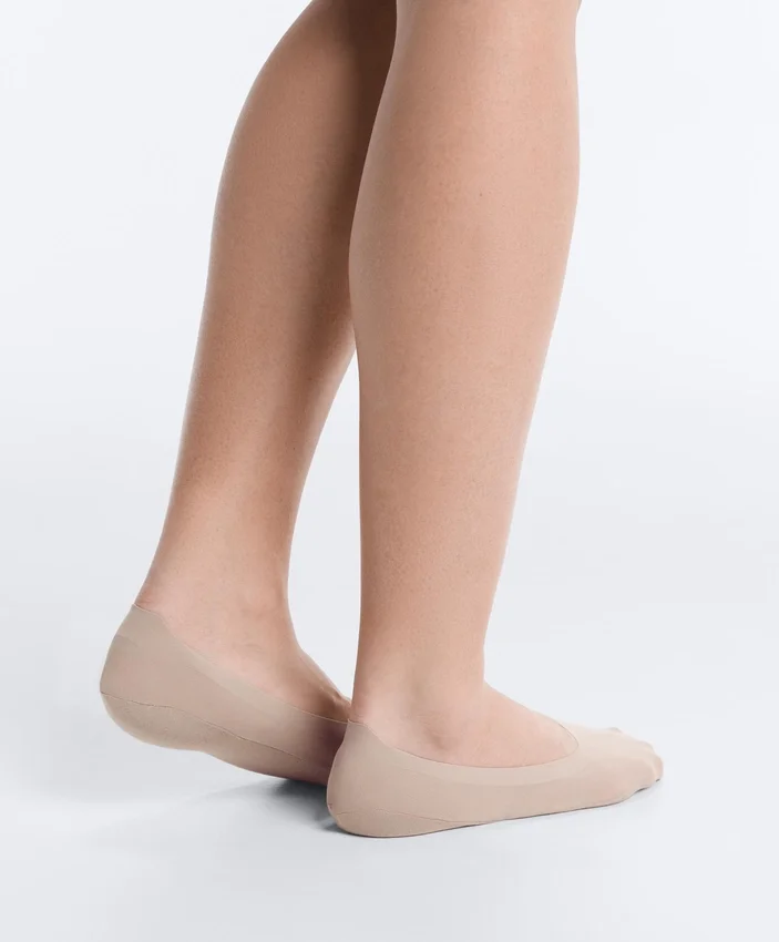 2 Paar unsichtbare Socken aus Mikrofaser mit mittlerem Schnitt 2 Paar unsichtbare Socken aus Mikrofaser mit mittlerem Schnitt