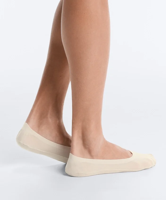 2 Paar unsichtbare Socken aus Mikrofaser mit mittlerem Schnitt 2 Paar unsichtbare Socken aus Mikrofaser mit mittlerem Schnitt