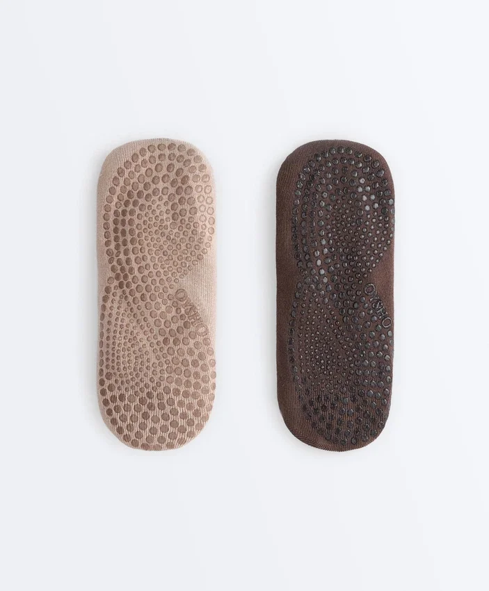2 Paar unsichtbare Yoga- und Pilates-Socken aus Baumwollmischung mit gekreuztem Riemen 2 Paar unsichtbare Yoga- und Pilates-Socken aus Baumwollmischung mit gekreuztem Riemen