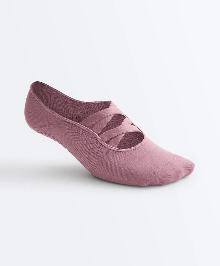 2 Paar unsichtbare Yoga- und Pilates-Socken aus Polyamid-Mischgewebe mit doppelten Bändern 2 Paar unsichtbare Yoga- und Pilates-Socken aus Polyamid-Mischgewebe mit doppelten Bändern