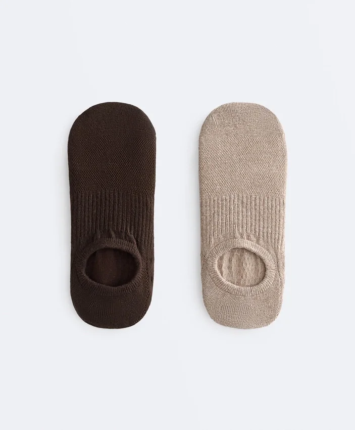 2 Paar Yoga- und Pilates-Socken aus Baumwollmischung 2 Paar Yoga- und Pilates-Socken aus Baumwollmischung