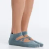 2 Paar Yoga- und Pilates-Socken aus Baumwollmischung mit gekreuzten Bändern 2 Paar Yoga- und Pilates-Socken aus Baumwollmischung mit gekreuzten Bändern
