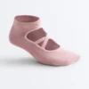 2 Paar Yoga- und Pilates-Socken aus Baumwollmischung mit gekreuzten Bändern 2 Paar Yoga- und Pilates-Socken aus Baumwollmischung mit gekreuzten Bändern