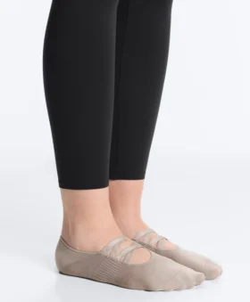2 Paar Yoga- und Pilates-Socken aus Polyamid-Mischgewebe mit doppelten Bändern