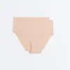 2 unsichtbare, mittelhohe klassische Slips aus Polyamidmischung 2 unsichtbare, mittelhohe klassische Slips aus Polyamidmischung