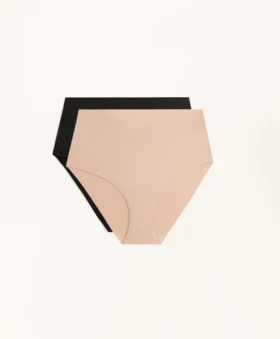 2 unsichtbare Slips aus Polyamidmischung mit mittlerem Halt und hoher Taille 2 unsichtbare Slips aus Polyamidmischung mit mittlerem Halt und hoher Taille