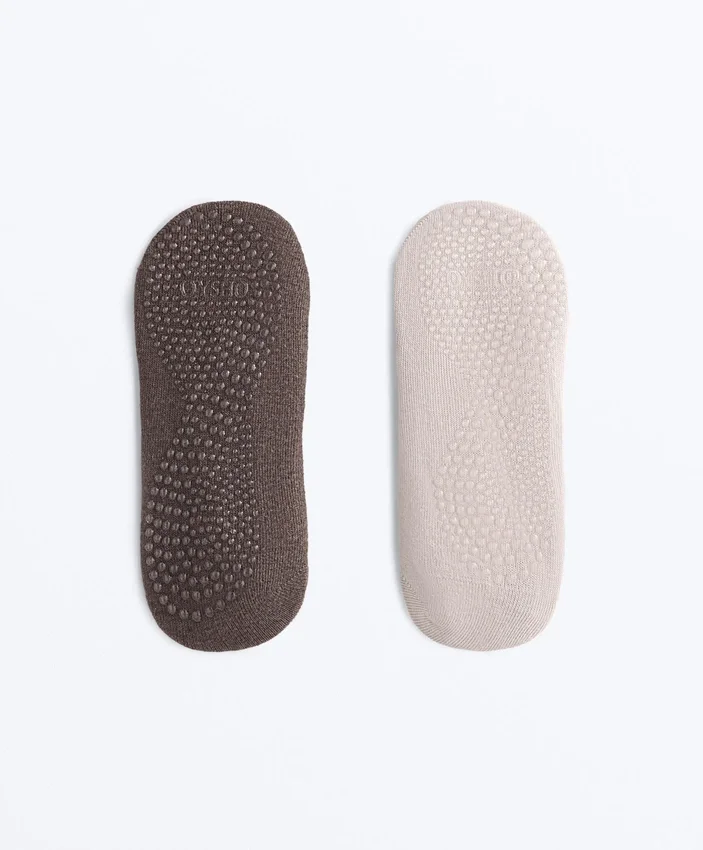 2er-Pack Yoga- und Pilates-Socken aus Baumwollmischung mit gekreuzten Bändern 2er-Pack Yoga- und Pilates-Socken aus Baumwollmischung mit gekreuzten Bändern