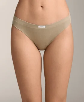 3 Brazilian-Slips aus Baumwollmischung mit Logo-Rippe 3 Brazilian-Slips aus Baumwollmischung mit Logo-Rippe