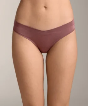 3 Brazilian-Slips mit V-Ausschnitt aus Modal-Mischgewebe
