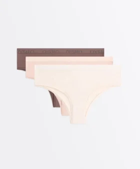 3 Hipster-Slips aus Baumwollmischgewebe mit Logo