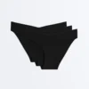 3 klassische Bikinis-Slips aus nahtloser Polyamidmischung mit V-Ausschnitt 3 klassische Bikinis-Slips aus nahtloser Polyamidmischung mit V-Ausschnitt