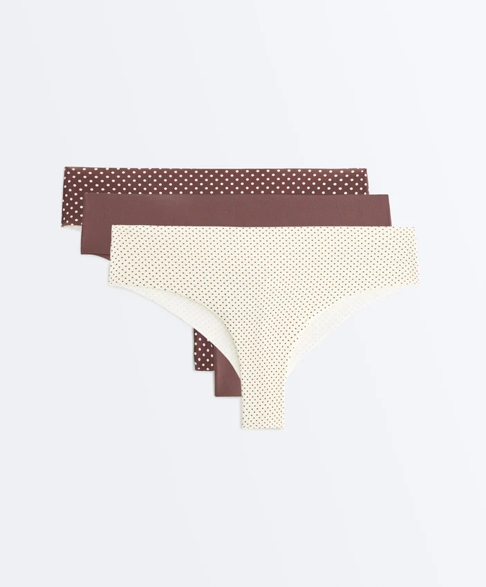 3 lasergeschnittene, unsichtbare Brazilian-Slips aus Polyamidmischung 3 lasergeschnittene, unsichtbare Brazilian-Slips aus Polyamidmischung