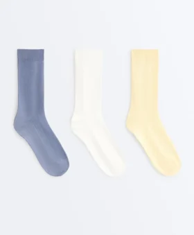 3 Paar klassische Piqué-Socken aus Baumwollmischung