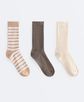 3 Paar klassische Socken aus Baumwollmischung