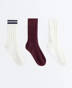 3 Paar klassische Socken aus Baumwollmischung