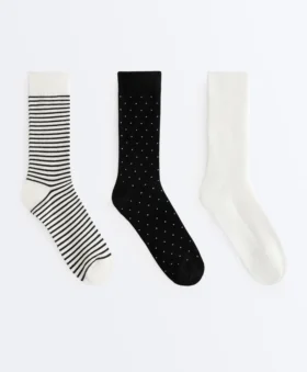 3 Paar klassische Socken aus Baumwollmischung