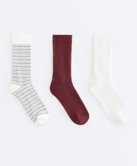 3 Paar klassische Socken aus Baumwollmischung