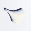 5 Brazilian-Slips aus Baumwollrippstoff mit U-Ausschnitt 5 Brazilian-Slips aus Baumwollrippstoff mit U-Ausschnitt