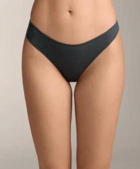 5 Brazilian-Slips aus Baumwollrippstoff mit U-Ausschnitt