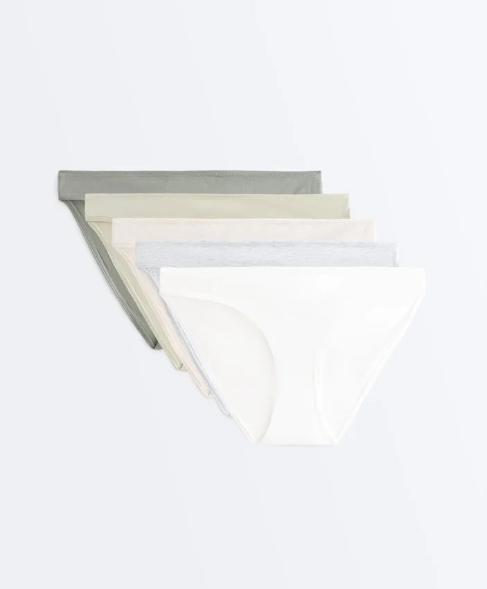5 klassische Slips aus Baumwollmischung 5 klassische Slips aus Baumwollmischung